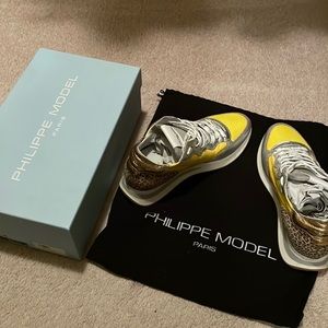 Philippe Model yellow leopard sneakers - Women’s size 8